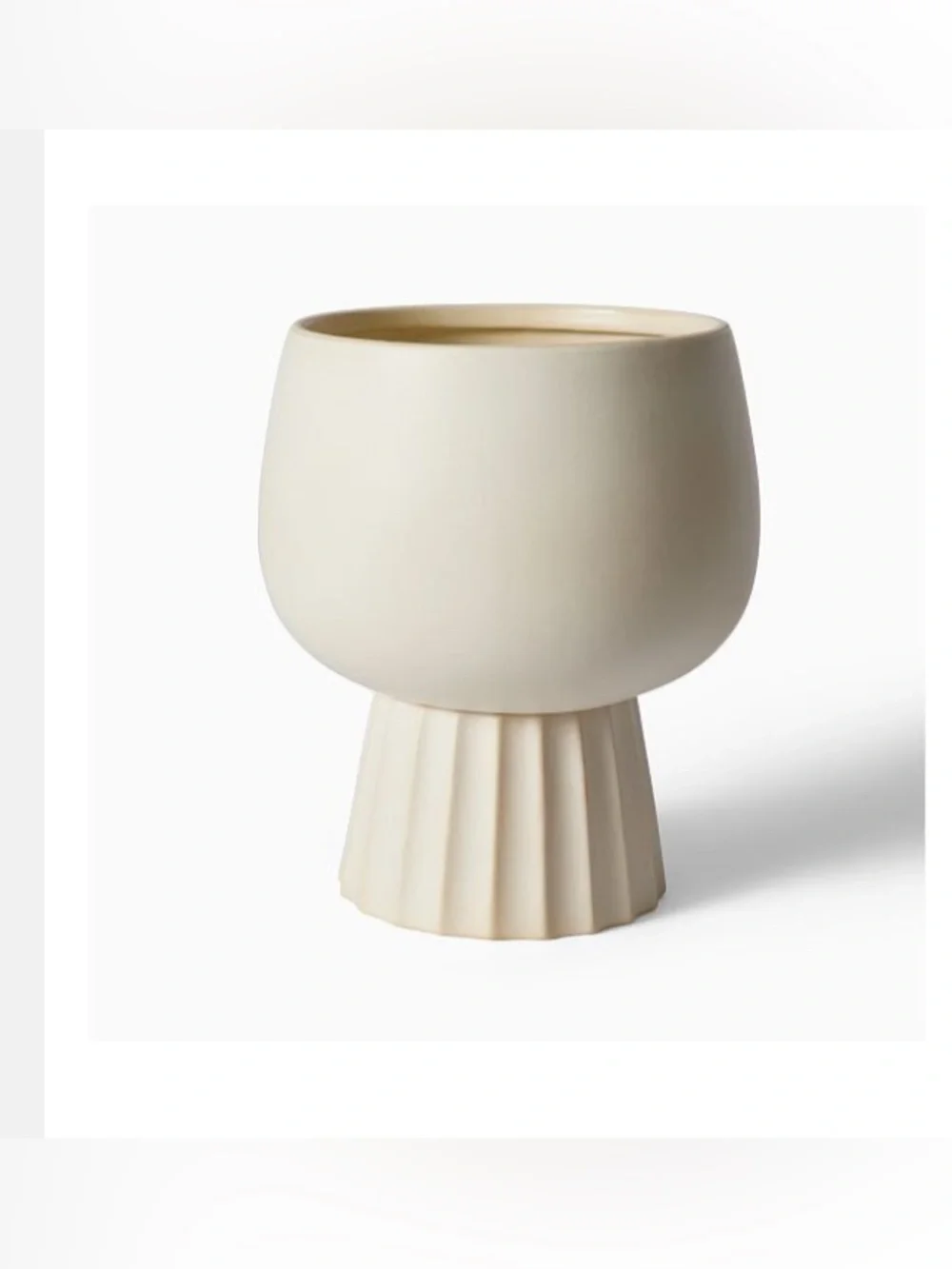 Brand New West Elm Marta Alabaster Ceramic Planters, Indoor & Outdoor Use, NWT